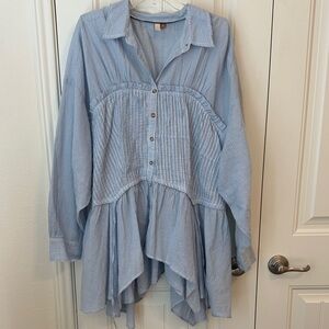 Anthropologie- Pilcro Corset Button Down